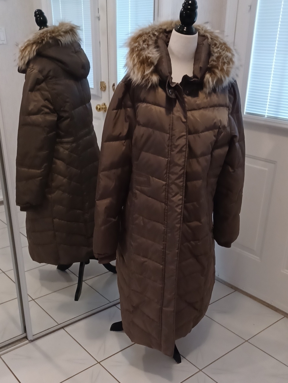 New Brown Winter Down Jacket - Size XL